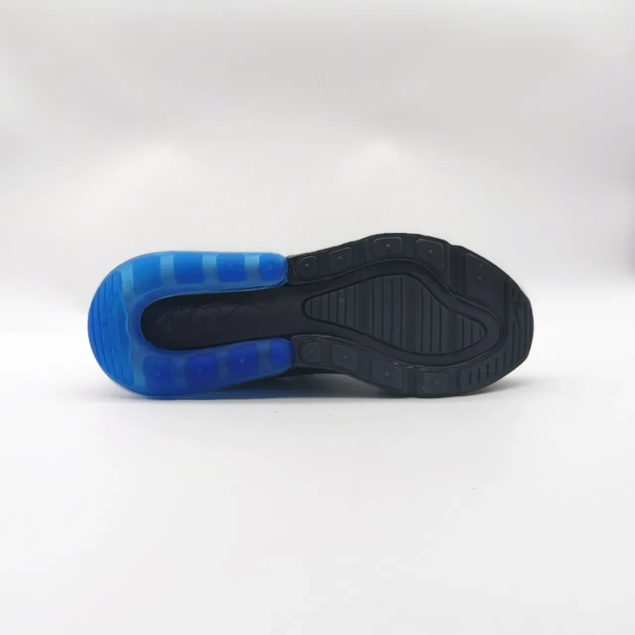 Nike Air Max 270 Black Blue Engineered Knit Upper Full-Length Visible Unit Lifestyle Sneakers 2