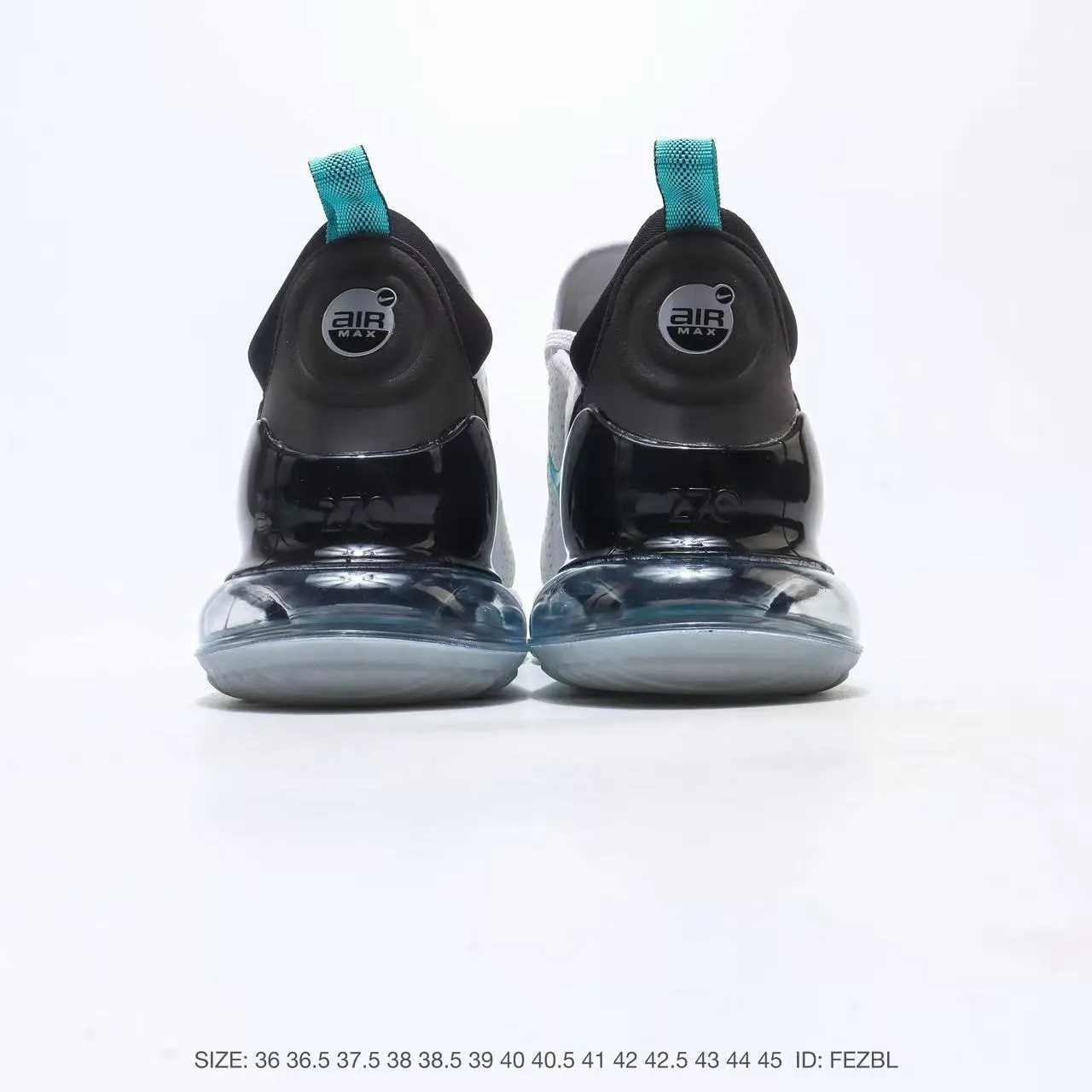 Nike Air Max 270 White Black Turquoise Lifestyle Sneakers 6