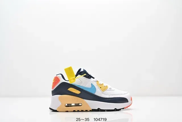 Nike Air Max 90 White Black Orange Lifestyle Sneakers 2