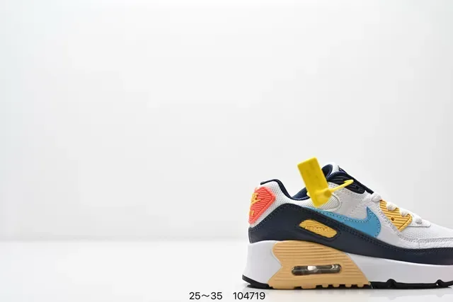 Nike Air Max 90 White Black Orange Lifestyle Sneakers 3