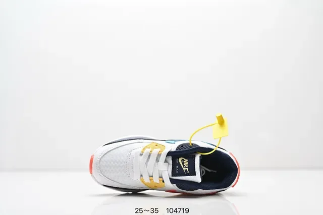 Nike Air Max 90 White Black Orange Lifestyle Sneakers 5