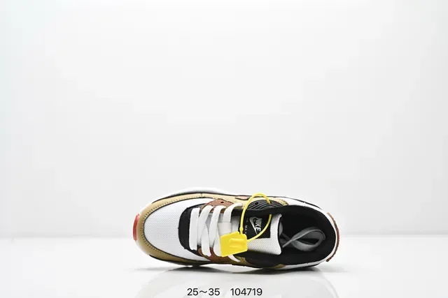 Nike Air Max 90 White Black Orange Lifestyle Sneakers 14