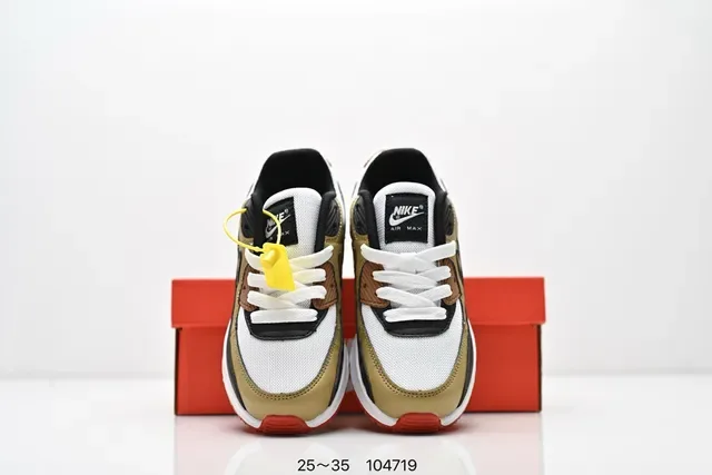 Nike Air Max 90 White Black Orange Lifestyle Sneakers 18