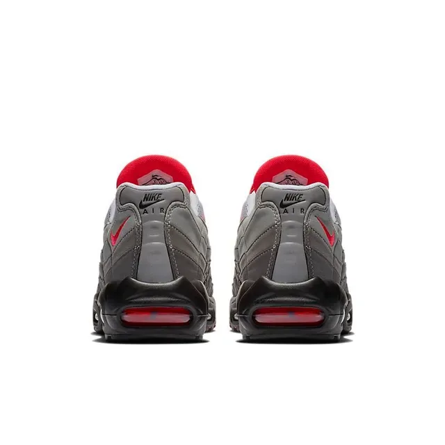 Nike Air Max 95 Gray Red Black Lifestyle Sneakers 2