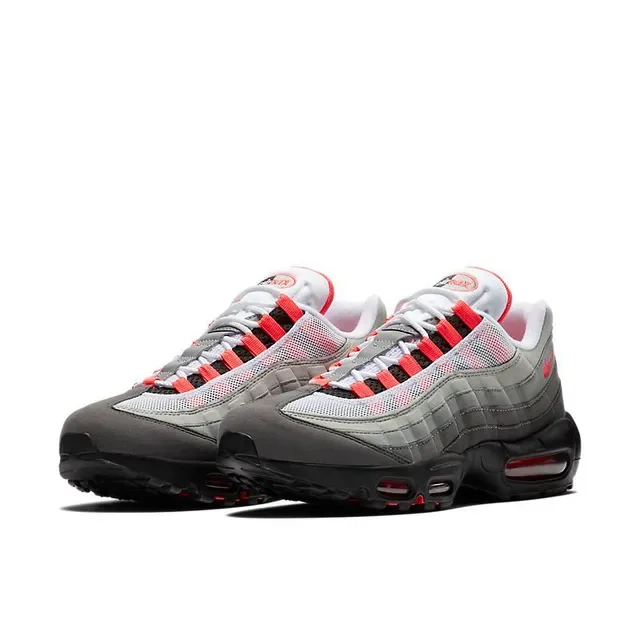 Nike Air Max 95 Gray Red Black Lifestyle Sneakers 3