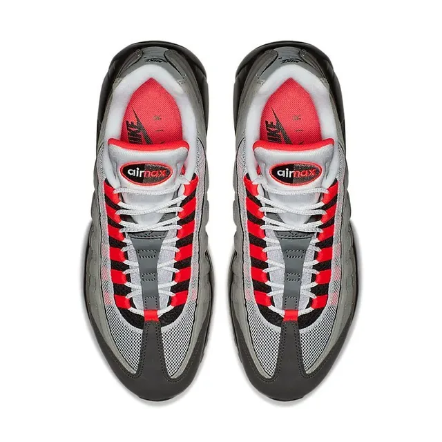 Nike Air Max 95 Gray Red Black Lifestyle Sneakers 4