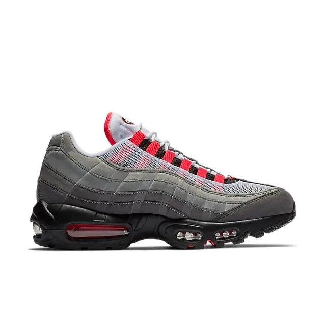 Nike Air Max 95 Gray Red Black Lifestyle Sneakers 5