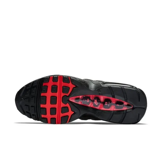 Nike Air Max 95 Gray Red Black Lifestyle Sneakers 6