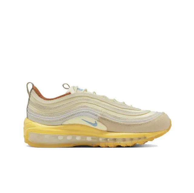 Nike Air Max 97 Beige Yellow Blue Lifestyle Sneakers 8