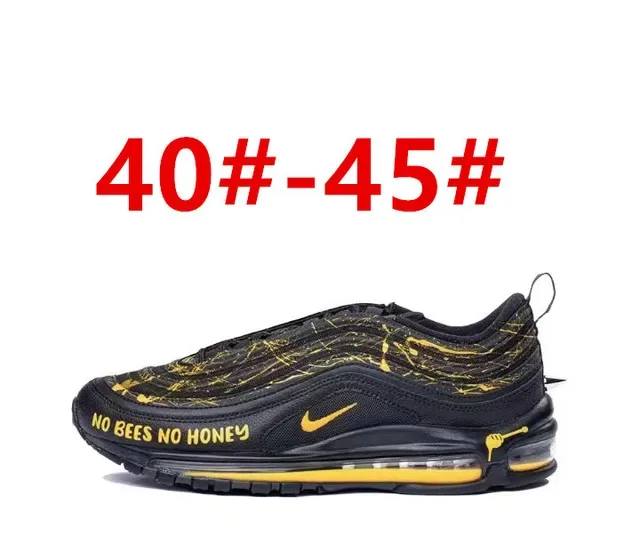 Nike Air Max 97 White Blue Wavy Layered Upper Visible Cushioning Lifestyle Sneakers 9
