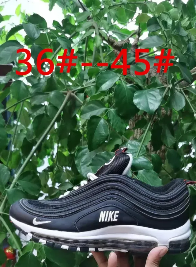 Nike Air Max 97 White Blue Wavy Layered Upper Visible Cushioning Lifestyle Sneakers 11
