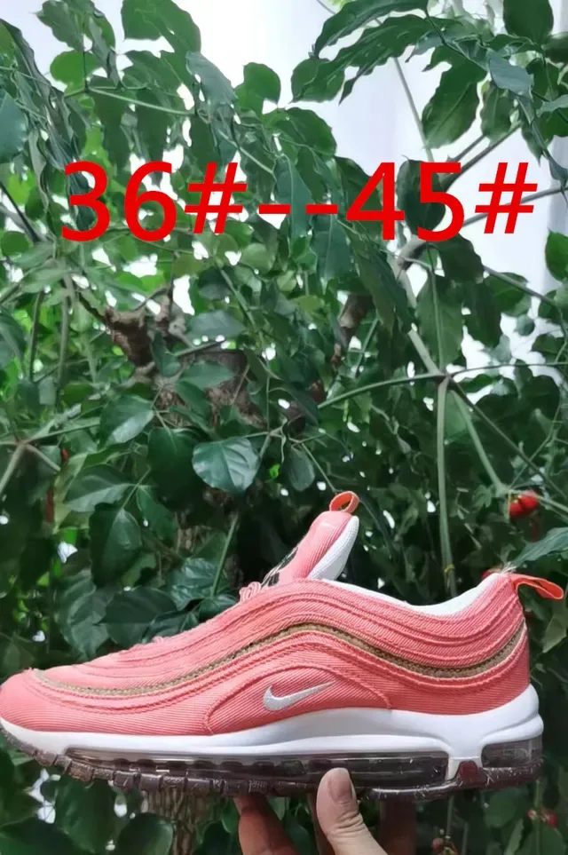 Nike Air Max 97 White Blue Wavy Layered Upper Visible Cushioning Lifestyle Sneakers 12