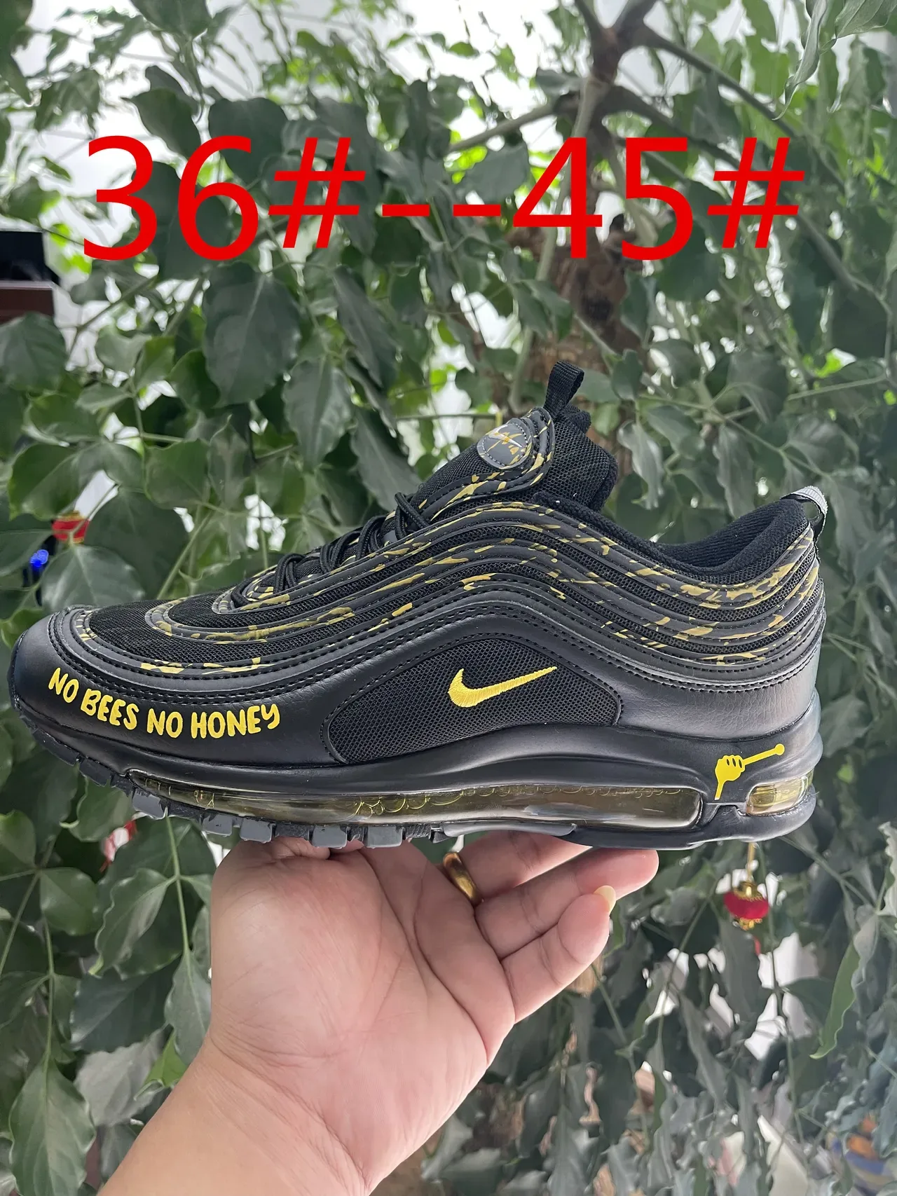 Nike Air Max 97 White Blue Wavy Layered Upper Visible Cushioning Lifestyle Sneakers 19