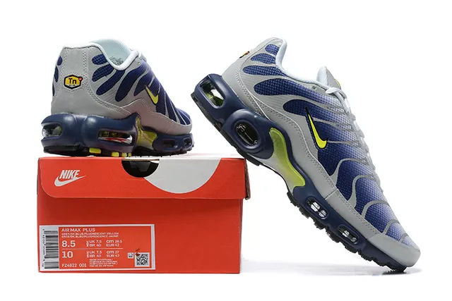 Nike Air Max Plus Gradient Blue Navy Lime Lifestyle Sneakers 6