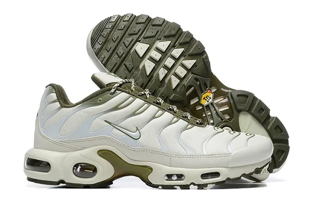 Nike Air Max Plus Olive Green Wave Pattern Lifestyle Sneakers 5