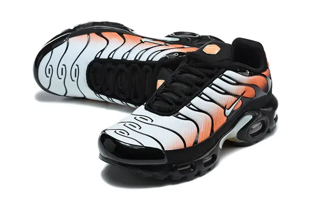 Nike Air Max Plus Orange Black White Lifestyle Sneakers 16