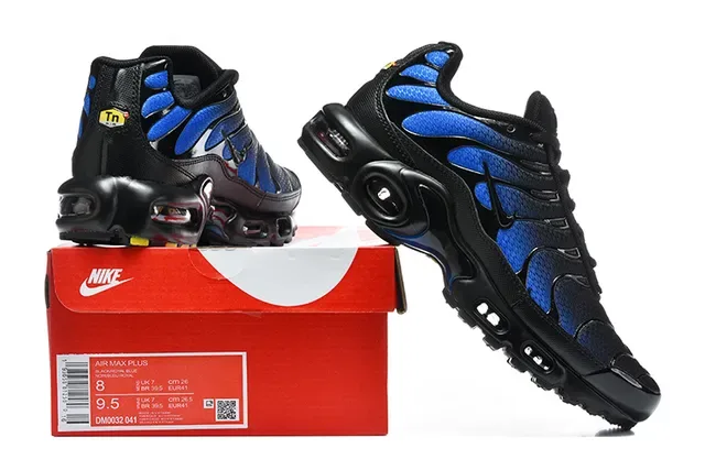 Nike Air Max Plus Patterned White Blue Orange Lifestyle Sneakers 13