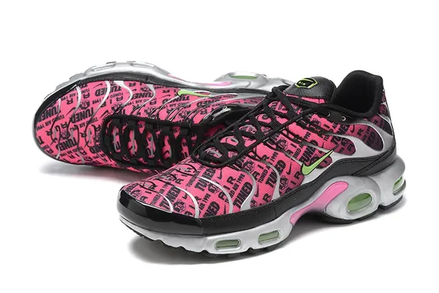 Nike Air Max Plus Pink Black Silver Lifestyle Sneakers 4