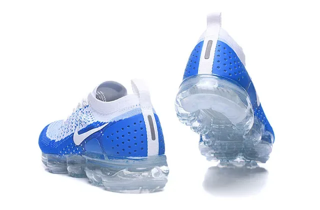 Nike Air VaporMax Chaussures de running bleu et blanc Flyknit 3