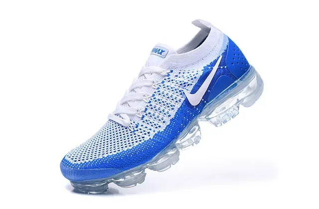 Nike Air VaporMax Chaussures de running bleu et blanc Flyknit 5