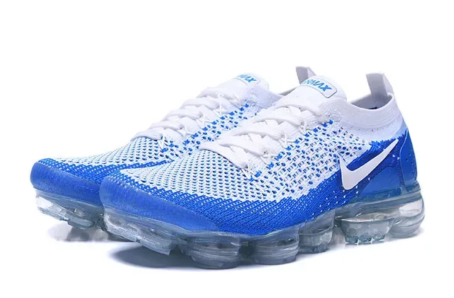 Nike Air VaporMax Chaussures de running bleu et blanc Flyknit 8