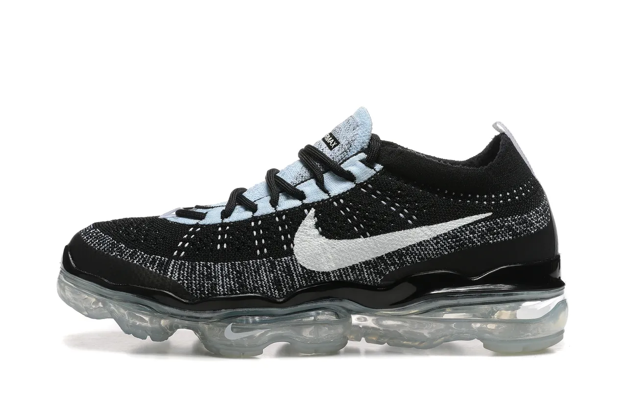 Nike Air VaporMax Flyknit Negros Blancos Transparentes Zapatillas de correr 5