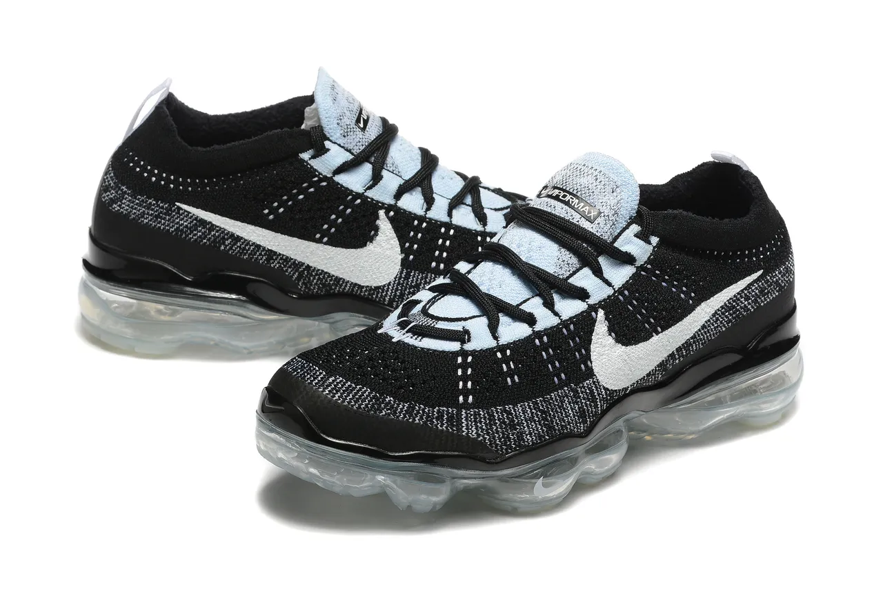 Nike Air VaporMax Flyknit Negros Blancos Transparentes Zapatillas de correr 6