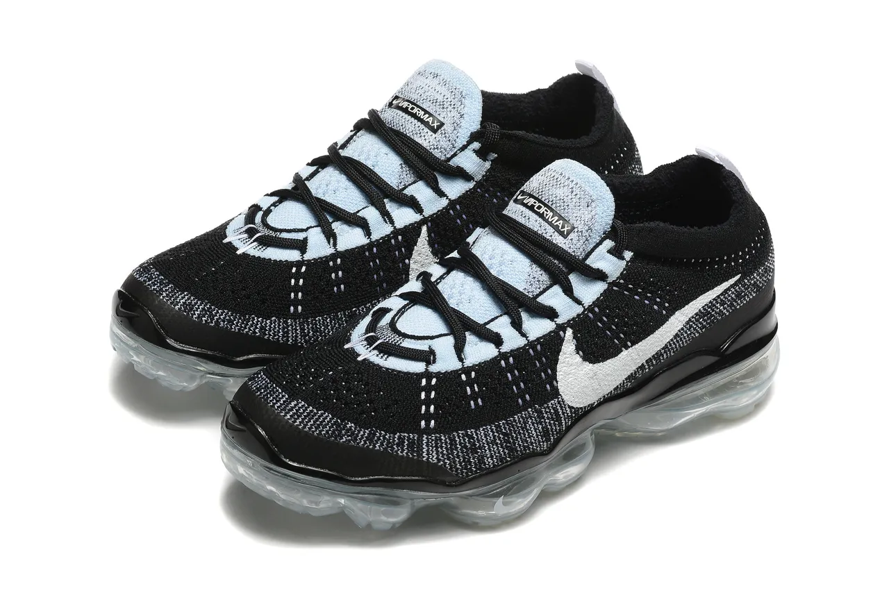 Nike Air VaporMax Flyknit Negros Blancos Transparentes Zapatillas de correr 8