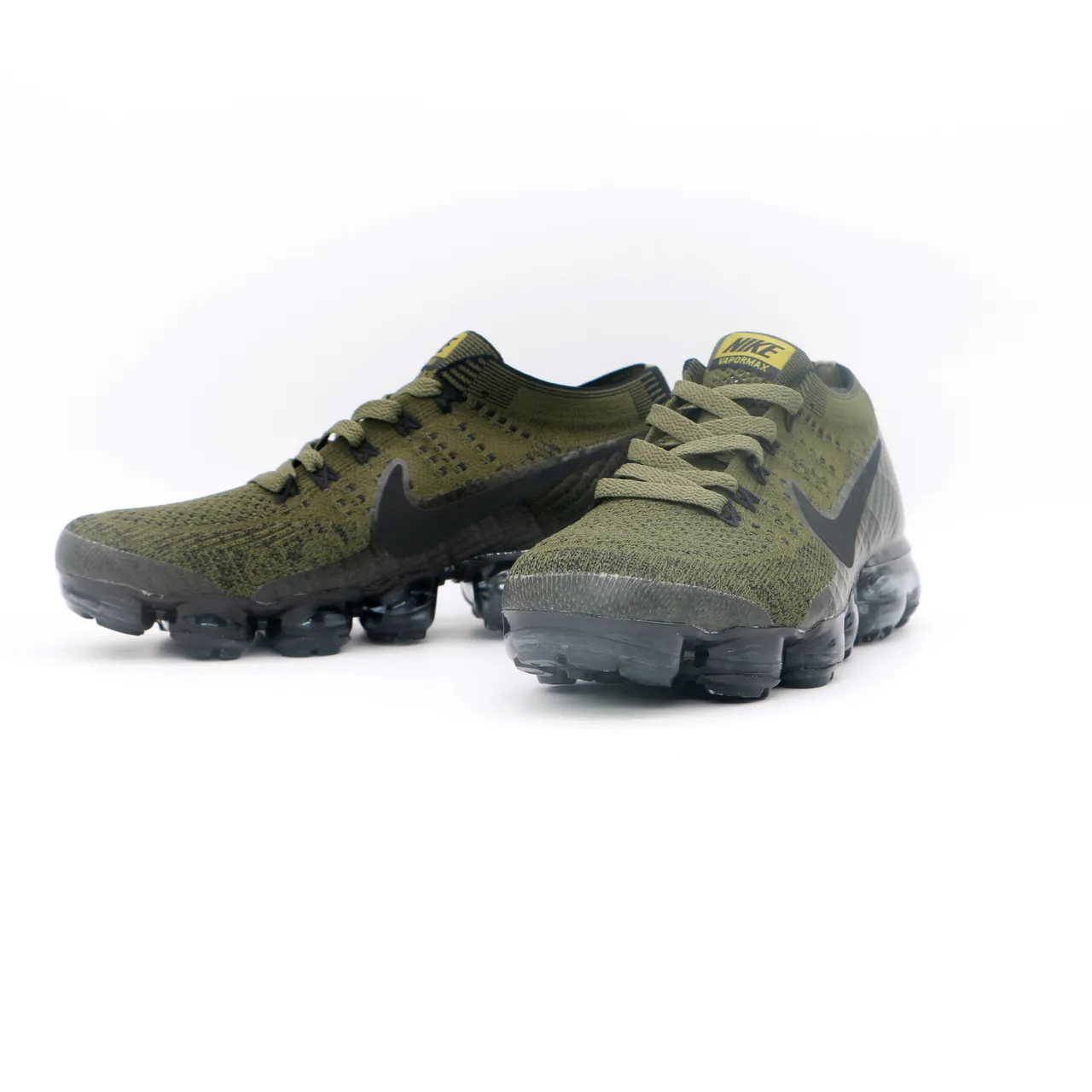 Nike Air VaporMax Flyknit Olive Green and Black Lifestyle Sneakers 5