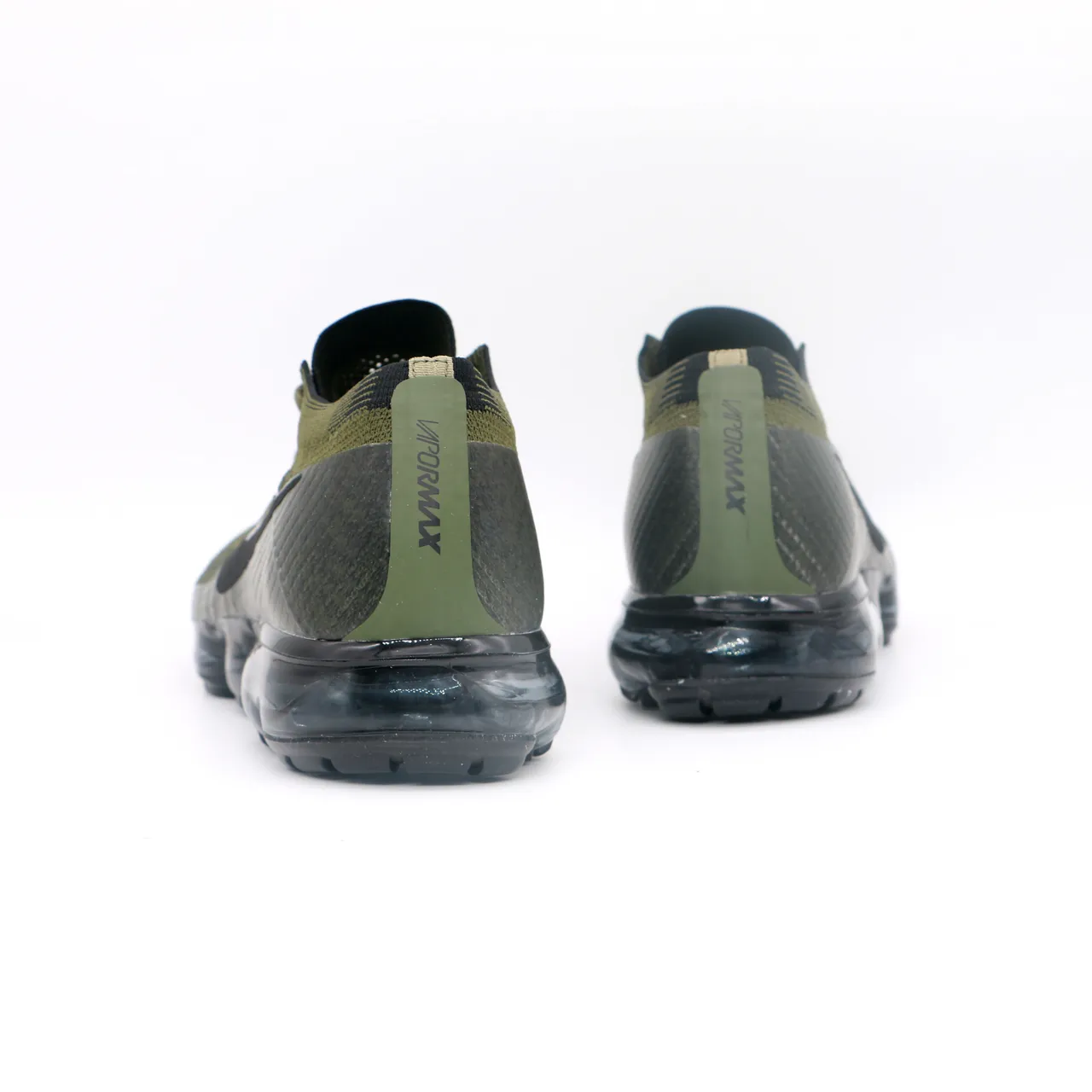 Nike Air VaporMax Flyknit Olive Green and Black Lifestyle Sneakers 6