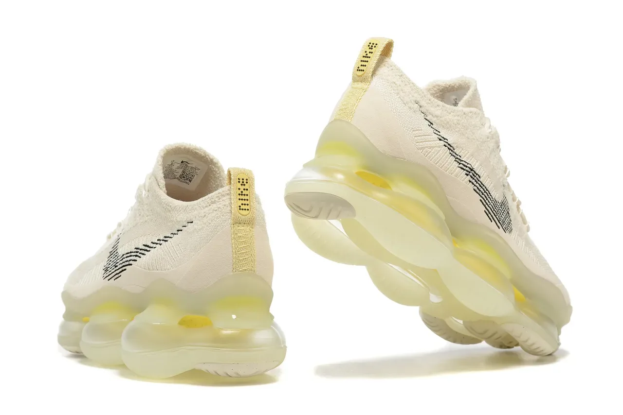 Nike Air VaporMax Plus Beige Yellow Knit Upper Translucent Midsole Lifestyle Sneakers 2