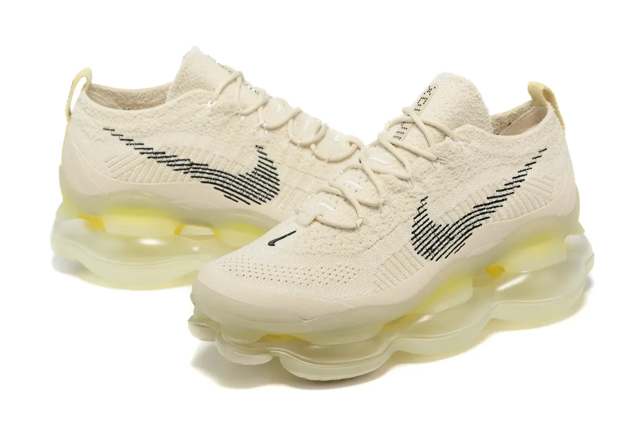 Nike Air VaporMax Plus Beige Yellow Knit Upper Translucent Midsole Lifestyle Sneakers 5