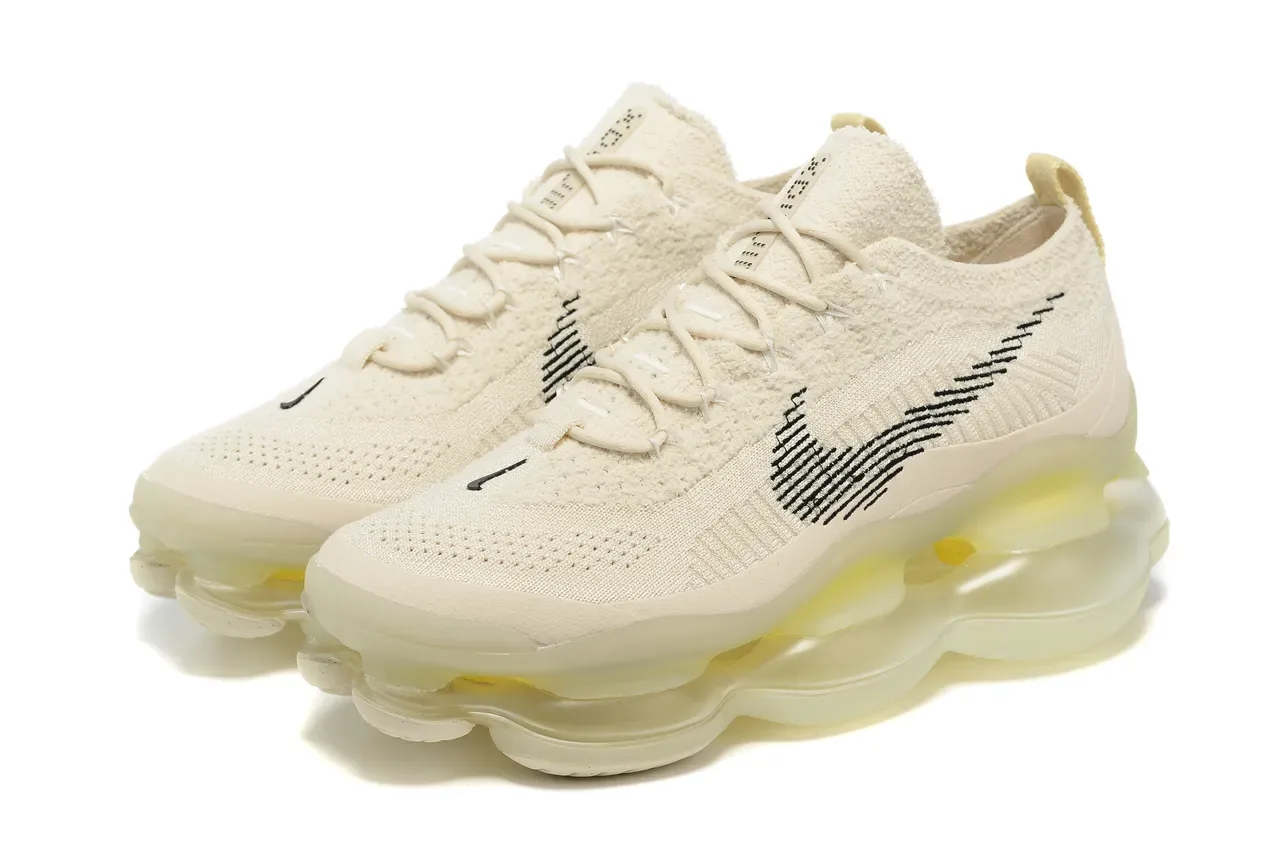 Nike Air VaporMax Plus Beige Yellow Knit Upper Translucent Midsole Lifestyle Sneakers 7