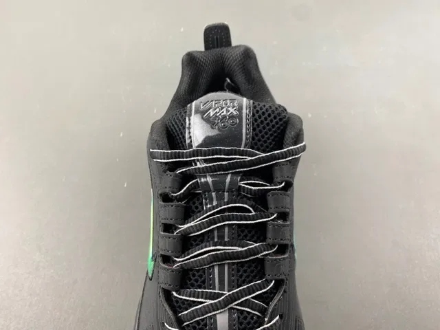 Nike Air VaporMax Plus Black Green Ribbed Engineered Mesh Upper Full-Length Visible Units Lifestyle Sneakers 6