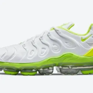 Nike Air VaporMax Plus White and Neon Green Lifestyle Sneakers