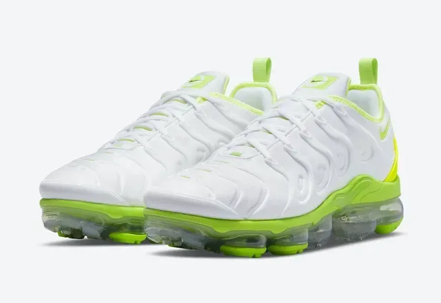 Nike Air VaporMax Plus Blanc et Vert Neon sneakers lifestyle 2