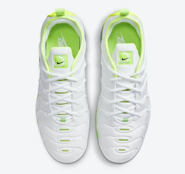 Nike Air VaporMax Plus Blanc et Vert Neon sneakers lifestyle 3
