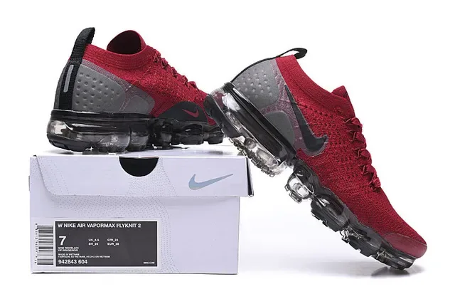 Nike Air VaporMax Rouge Flyknit Chaussures de Running 2