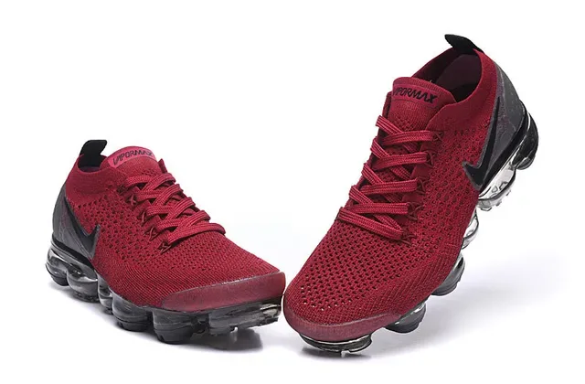 Nike Air VaporMax Rouge Flyknit Chaussures de Running 4