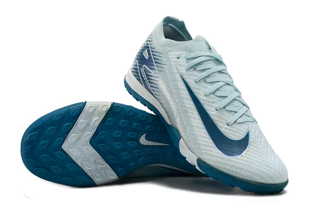Nike Air Zoom Blue White Upper Tricot Dynamic Cage Overlay Turf Chaussures de football 2