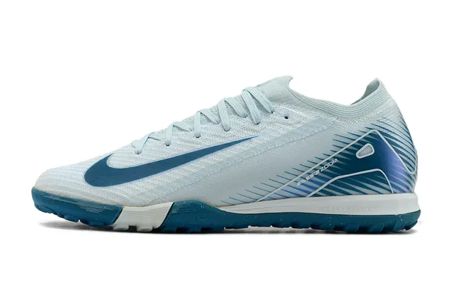 Nike Air Zoom Blue White Upper Tricot Dynamic Cage Overlay Turf Chaussures de football 6
