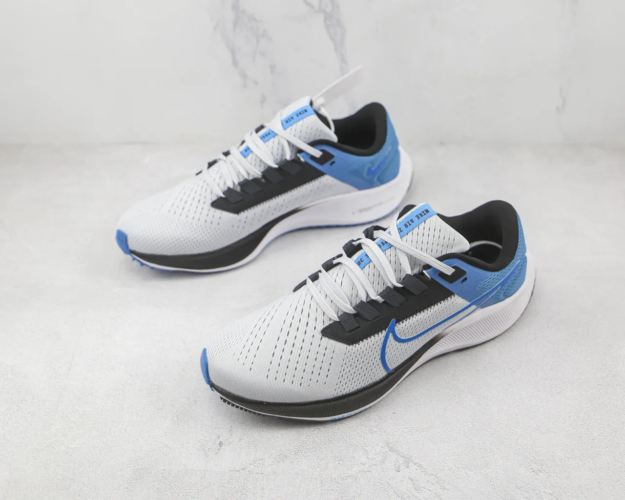 Nike Air Zoom Pegasus White Blue Black Running Shoes 4