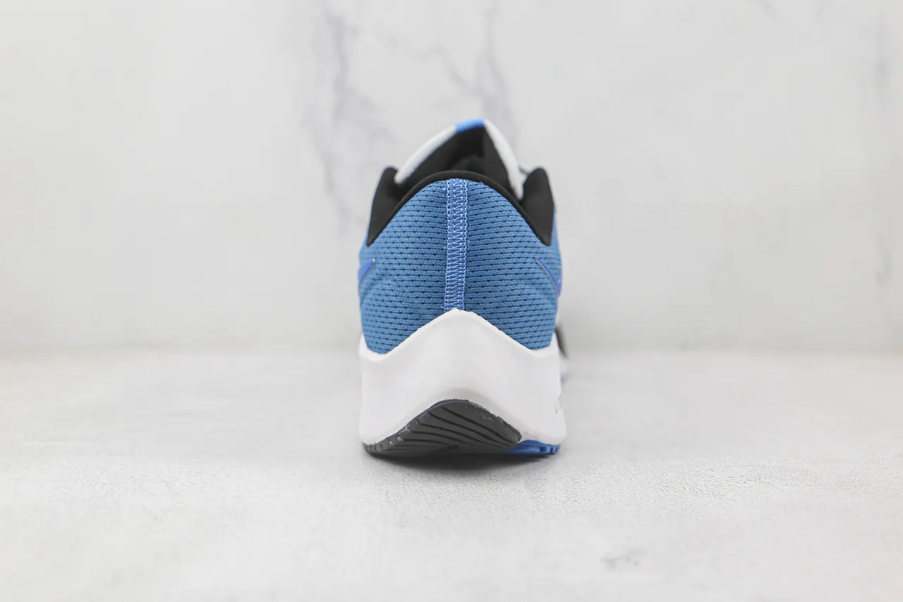 Nike Air Zoom Pegasus White Blue Black Running Shoes 9