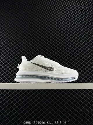 Nike Air Zoom White Silver Knit Upper Visible Unit Running Shoes 2