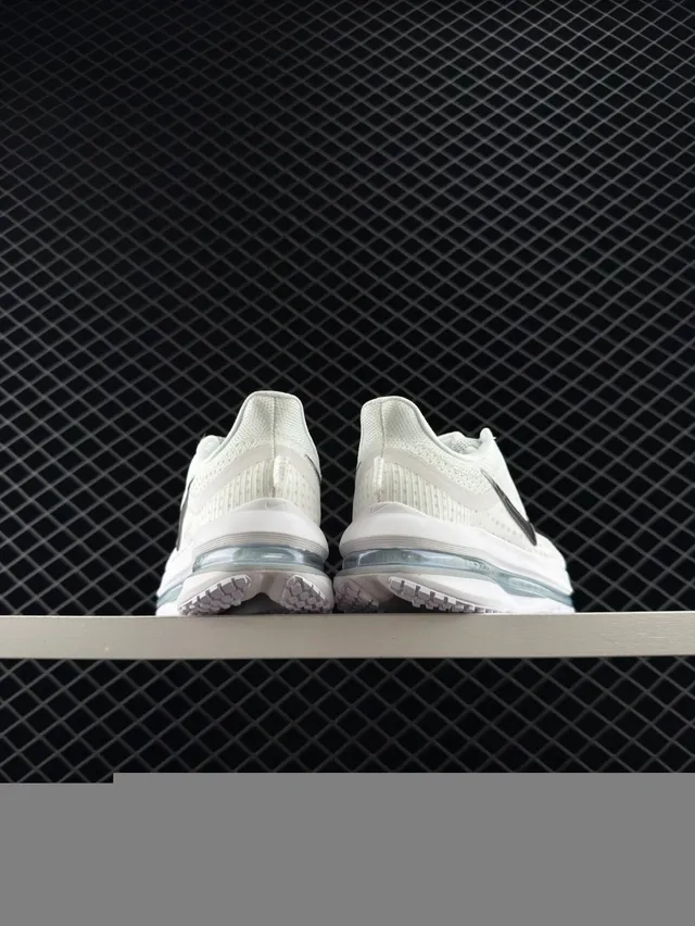 Nike Air Zoom White Silver Knit Upper Visible Unit Running Shoes 5