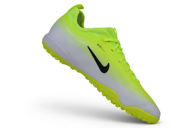 Nike Atomknit Zapatillas de fútbol Turf upper de tejido amarillo blanco neón midsole 2
