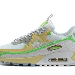 Nike Bege Verde Air Max 90 Silhueta Malha E Construção Sintética Tênis Lifestyle