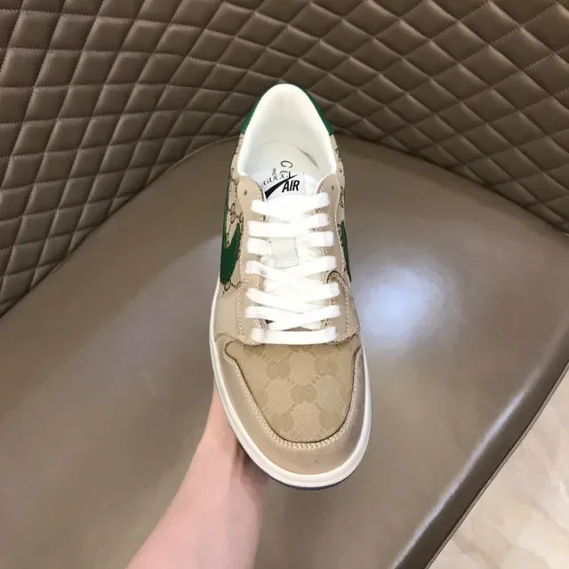 Nike Beige Green Low-Top Textile Upper Lifestyle Sneakers 4