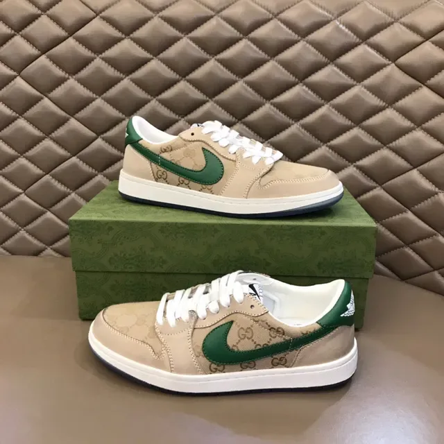 Nike Beige Green Low-Top Textile Upper Lifestyle Sneakers 7