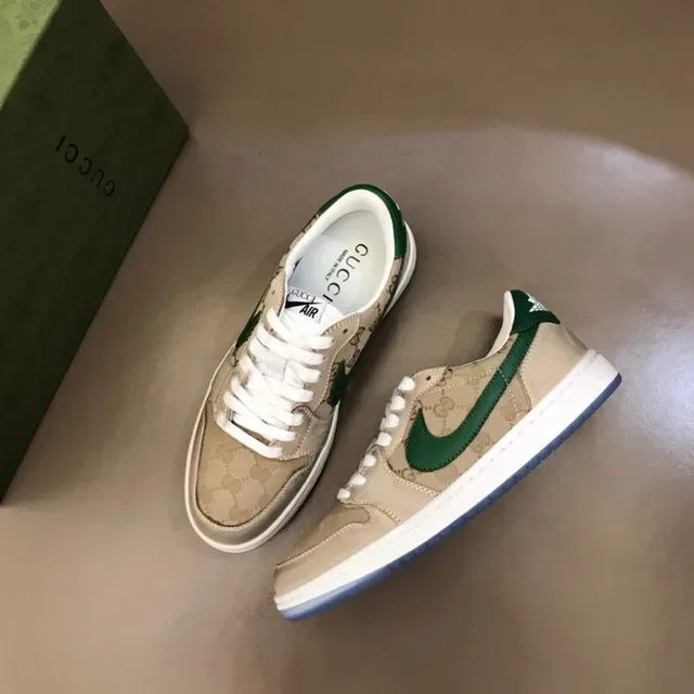 Nike Beige Green Low-Top Textile Upper Lifestyle Sneakers 8